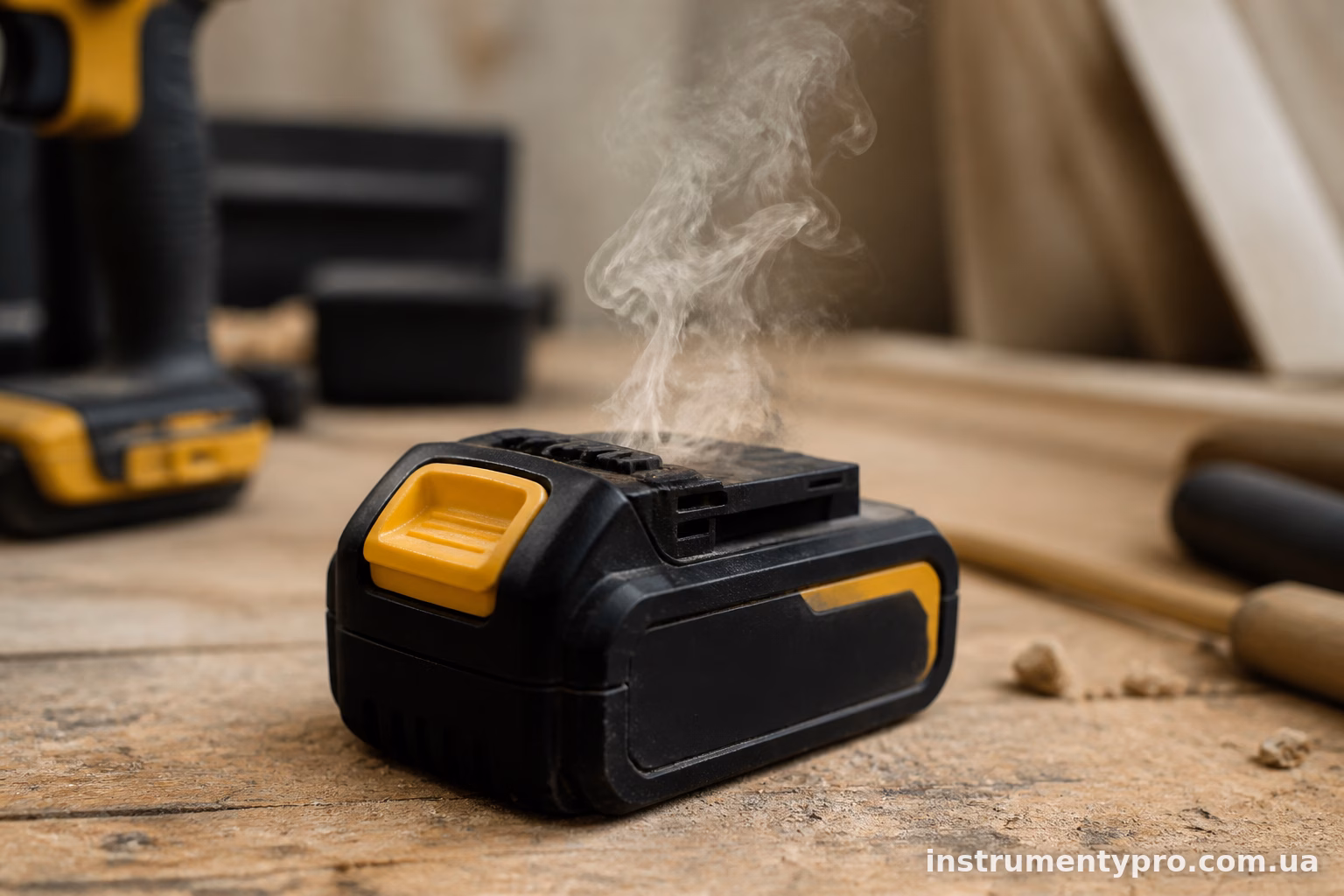 Чому акумулятор DeWalt гріється в процесі роботи інструмента